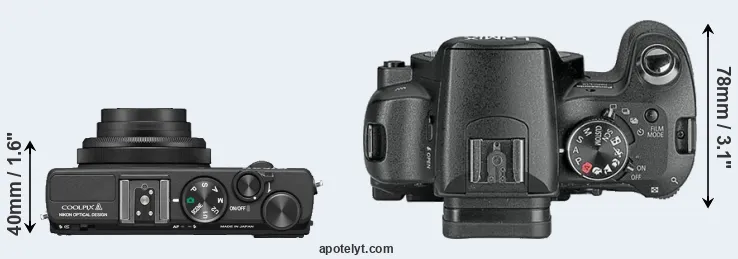Compare Coolpix A versus L10 top