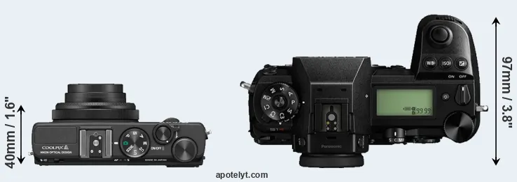 Compare Coolpix A versus S1R top