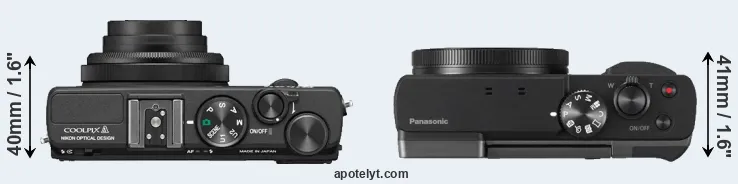 Compare Coolpix A versus ZS70 top