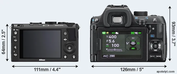 Comparison Coolpix A or K-70 rear