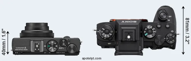 Compare Coolpix A versus A1 top