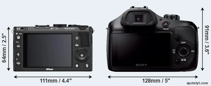 Comparison Coolpix A or A3000 rear