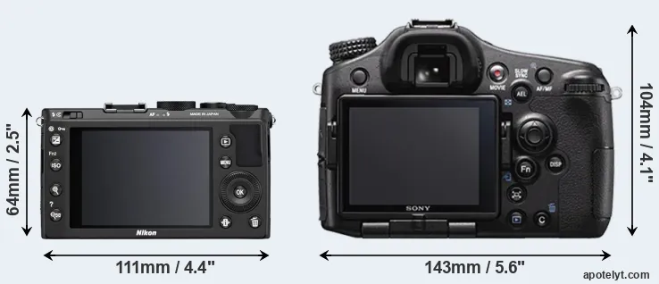Comparison Coolpix A or A77 II rear