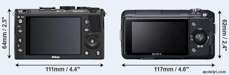 Comparison Coolpix A or NEX-3 rear
