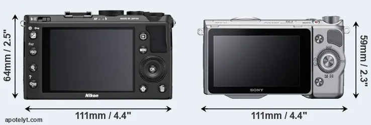 Comparison Coolpix A or NEX-5T rear