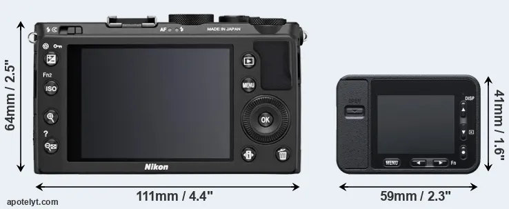 Comparison Coolpix A or RX0 rear