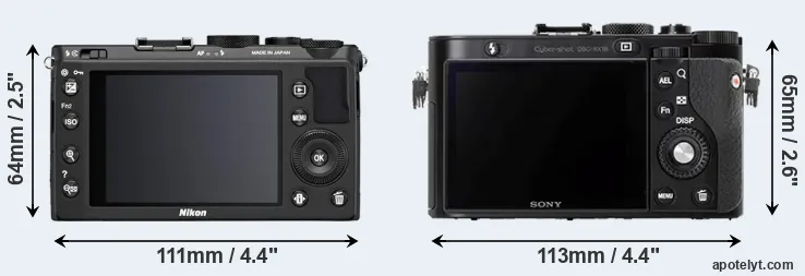 Comparison Coolpix A or RX1R rear