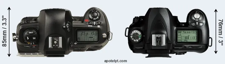 Compare D1 versus D50 top