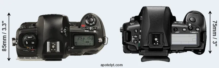 Compare D1 versus E-3 top