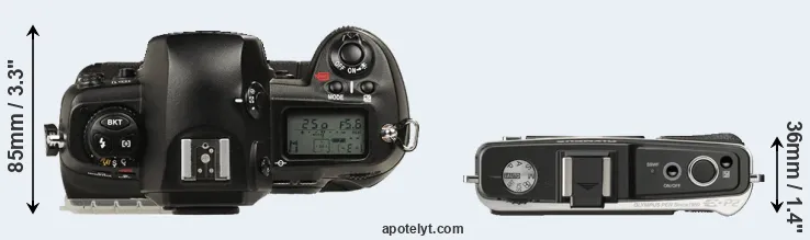Compare D1 versus E-P2 top