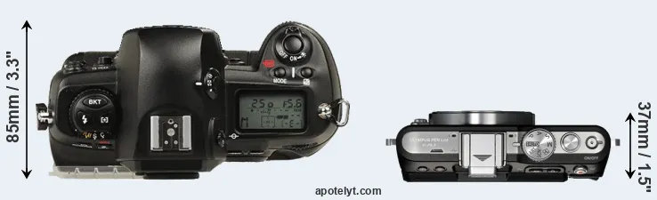 Compare D1 versus E-PL3 top