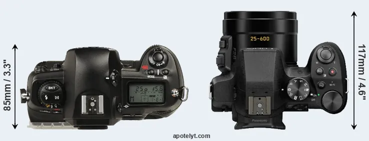 Compare D1 versus FZ300 top