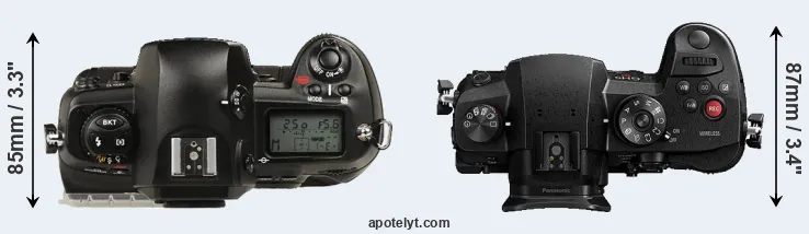 Compare D1 versus GH5s top