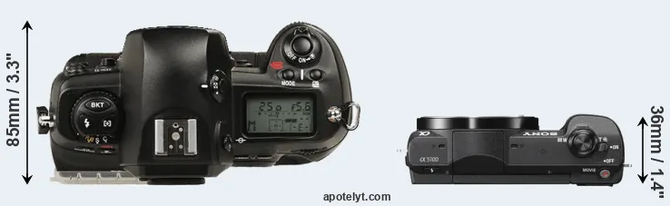 Compare D1 versus A5100 top