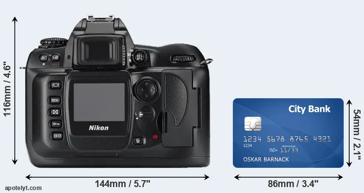 D100 and credit card rear side