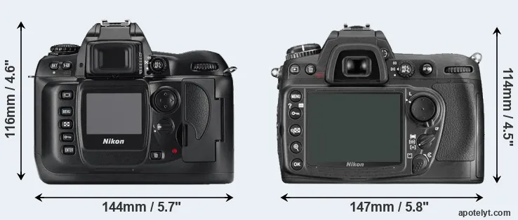 Comparison D100 or D300 rear