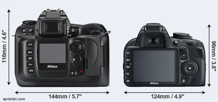 Comparison D100 or D3100 rear