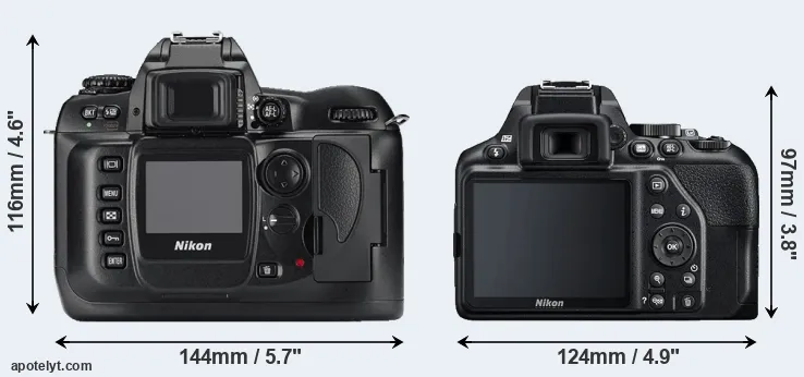 Comparison D100 or D3500 rear