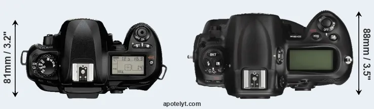 Compare D100 versus D3X top
