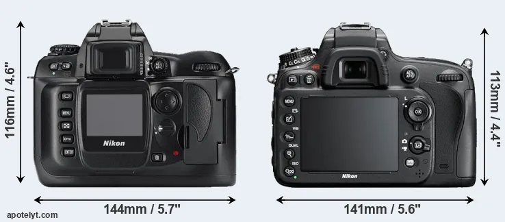 Comparison D100 or D600 rear