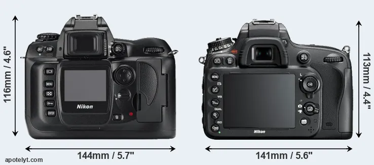 Comparison D100 or D610 rear