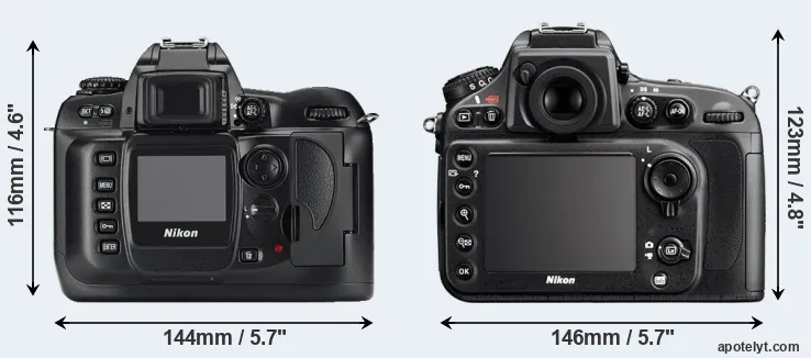 Comparison D100 or D800E rear