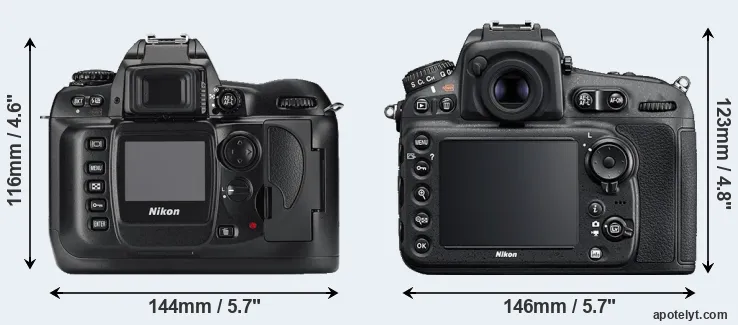 Comparison D100 or D810 rear