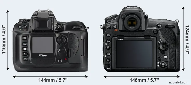 Comparison D100 or D850 rear