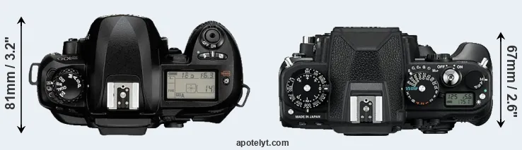 Compare D100 versus Df top