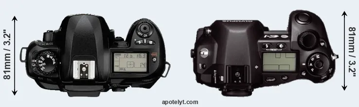 Compare D100 versus E-1 top