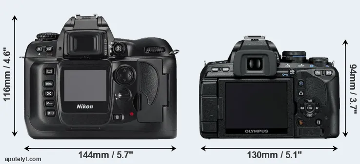 Comparison D100 or E-600 rear