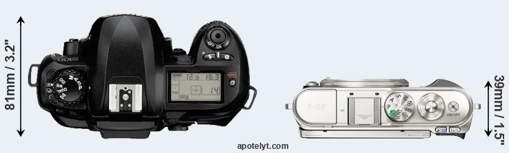 Compare D100 versus E-PL9 top