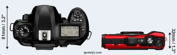 Compare D100 versus TG-6 top