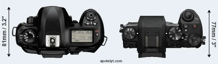 Compare D100 versus G7 top