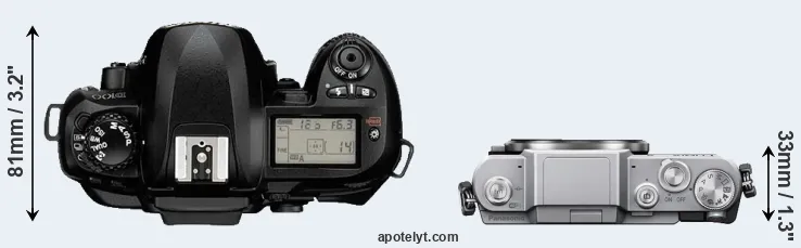Compare D100 versus GF7 top