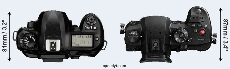 Compare D100 versus GH5s top