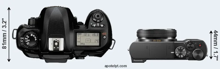 Compare D100 versus TZ100 top