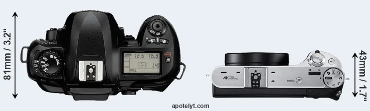 Compare D100 versus NX500 top