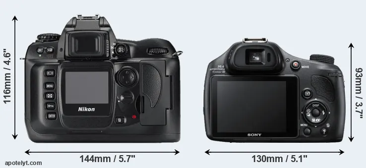 Comparison D100 or HX400V rear