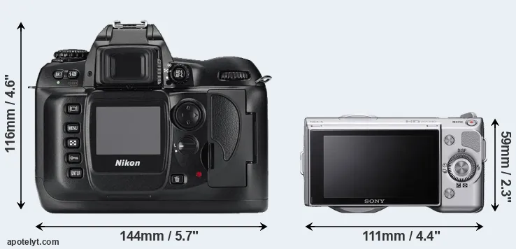 Comparison D100 or NEX-5 rear
