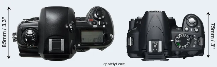 Compare D1H versus D3100 top