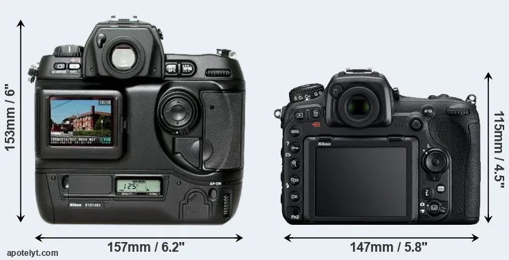 Comparison D1H or D500 rear