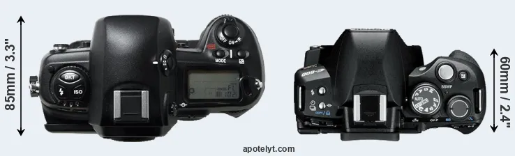 Compare D1H versus E-600 top