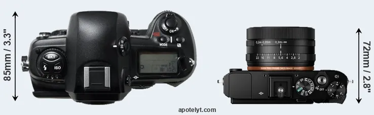 Compare D1H versus RX1R II top