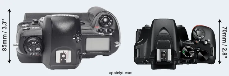 Compare D1X versus D3500 top