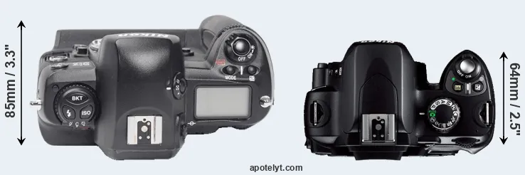 Compare D1X versus D40 top