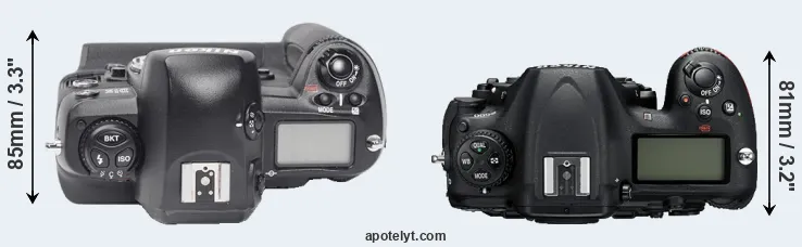 Compare D1X versus D500 top