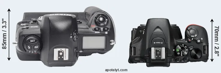 Compare D1X versus D5500 top
