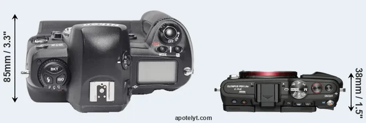 Compare D1X versus E-PL6 top