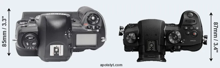 Compare D1X versus GH5 top